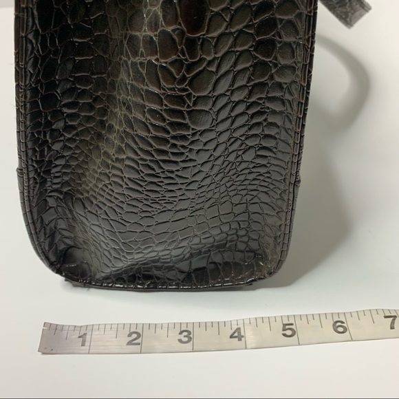 Coldwater Creek New With Tags Juliana Croco Brown Tote - Picture 6 of 10